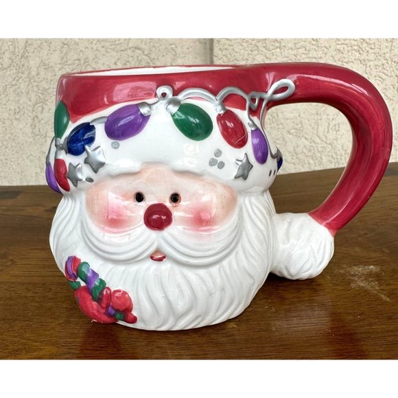 Vintage Santa Claus Mug Cup 1999 Christmas Light Coffee Hot Chocolate Nostalgic - Picture 4 of 12